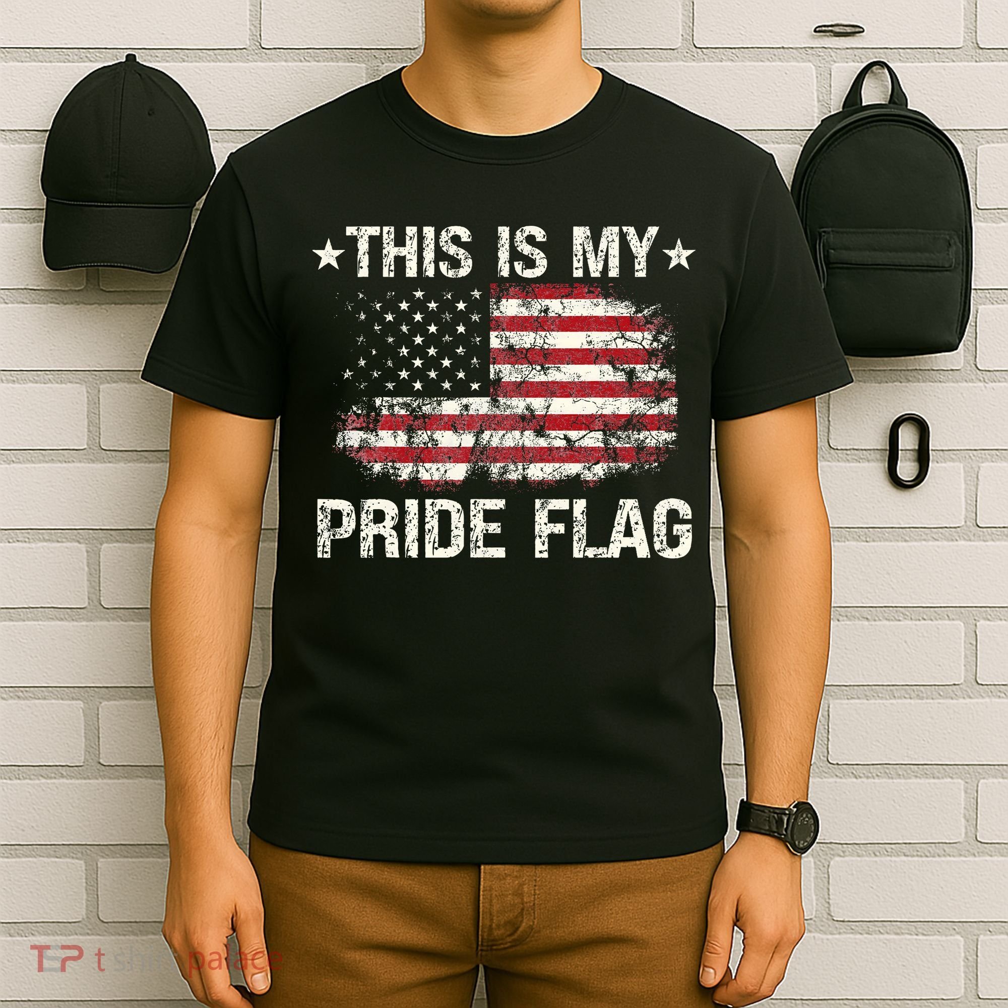 This Is My Pride Flag USA American 4th of July Patriotic T-Shirt
