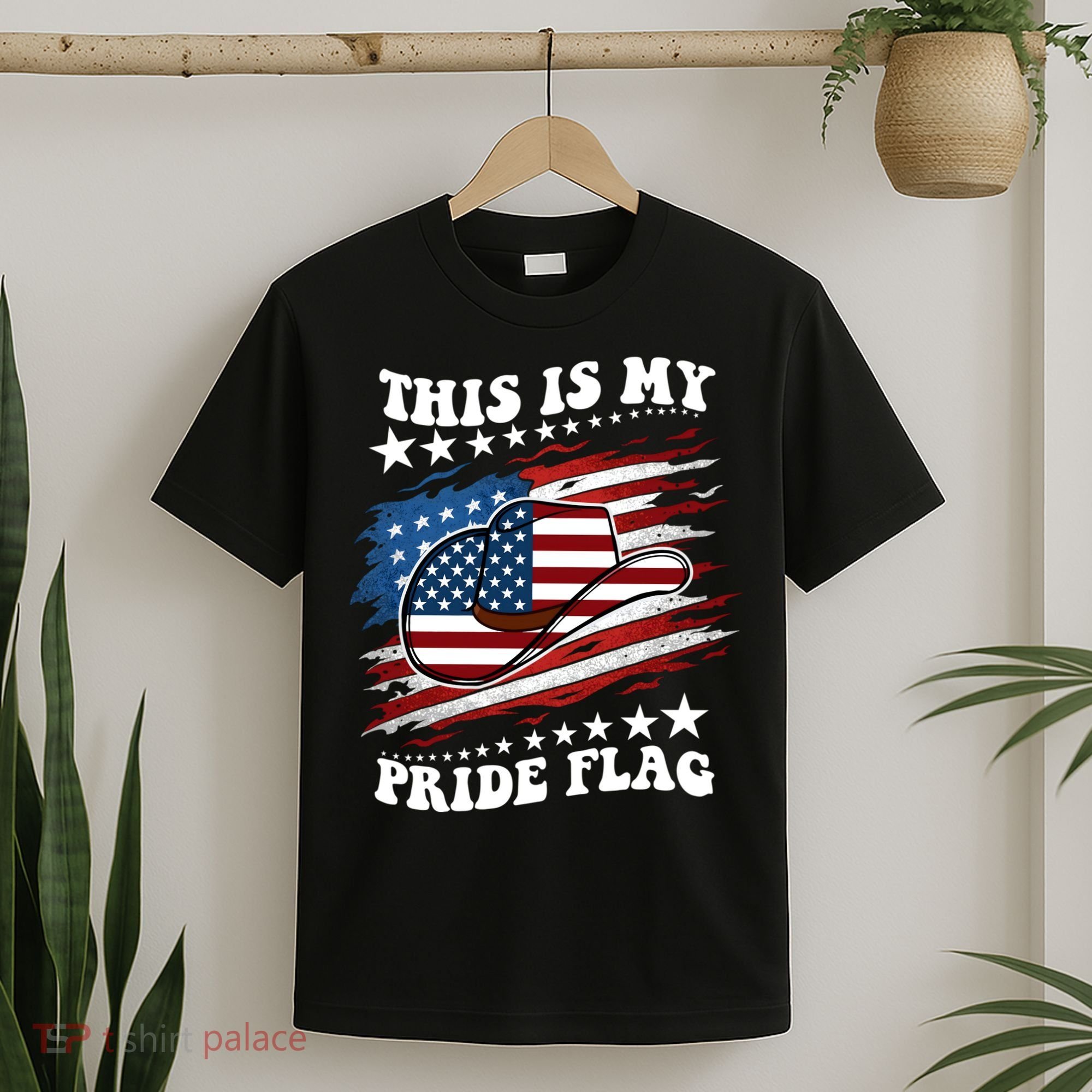 This Is My Pride Flag Usa American 4th Of July Cowboy Hat T-Shirt