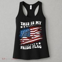 This Is My Pride Flag Usa American 4th Of July Cowboy Hat Women's Tank Top thumb 3