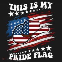 This Is My Pride Flag Usa American 4th Of July Cowboy Hat Women's Tank Top thumb 5