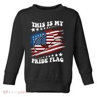 This Is My Pride Flag Usa American 4th Of July Cowboy Hat Toddler Sweatshirt thumb 0