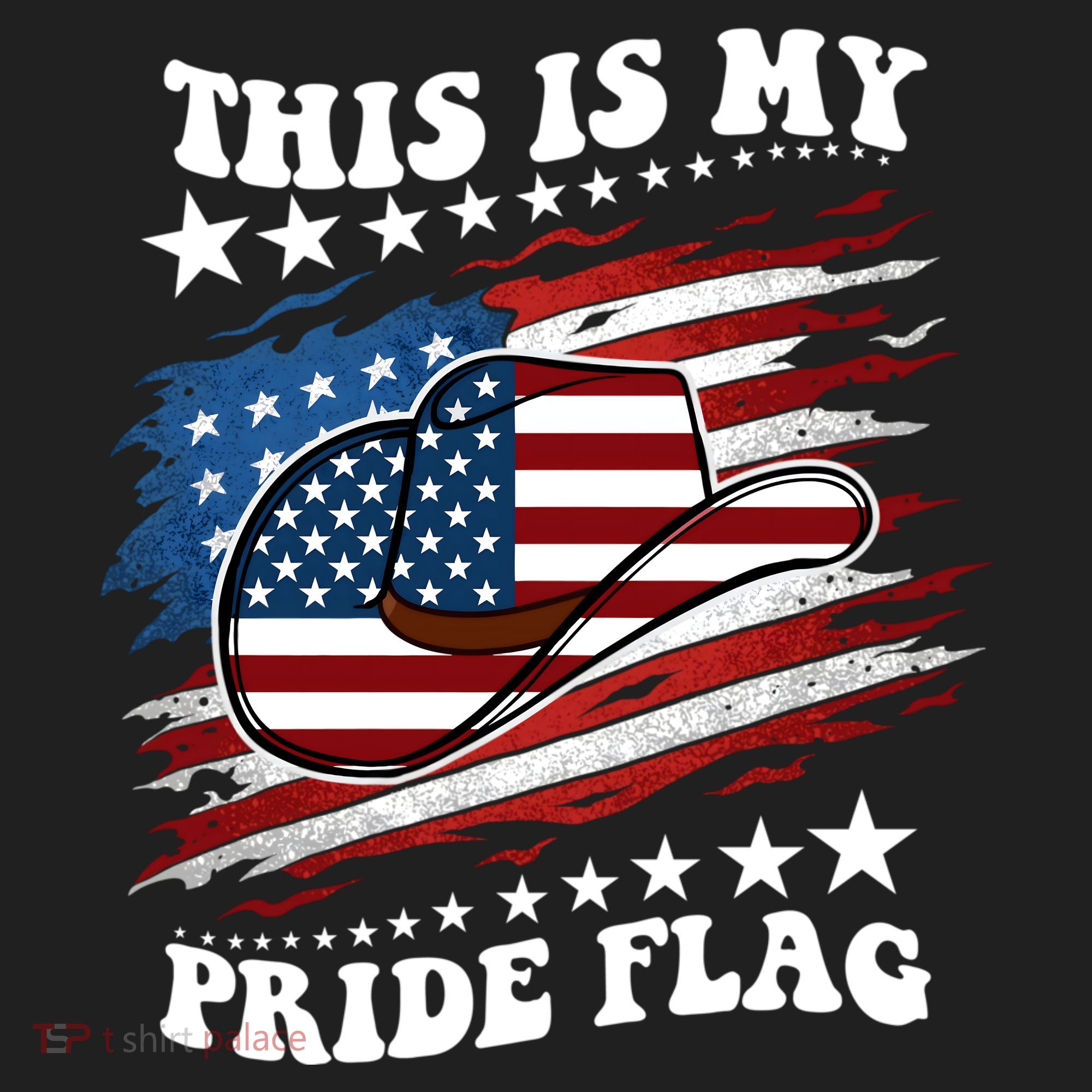 This Is My Pride Flag Usa American 4th Of July Cowboy Hat Hat
