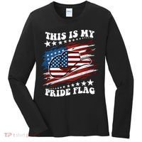 This Is My Pride Flag Usa American 4th Of July Cowboy Hat Women's Long Sleeve Shirt thumb 0
