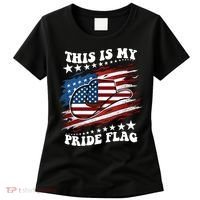 This Is My Pride Flag Usa American 4th Of July Cowboy Hat Women's T-Shirt thumb 0