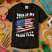 This Is My Pride Flag Usa American 4th Of July Cowboy Hat Kids T-Shirt thumb 3