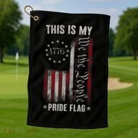 This Is My Pride Flag 1776 American 4th Of July Patriotic Golf Towel thumb 1