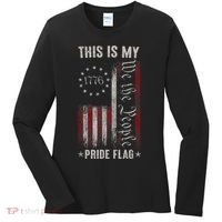 This Is My Pride Flag 1776 American 4th Of July Patriotic Women's Long Sleeve Shirt thumb 0