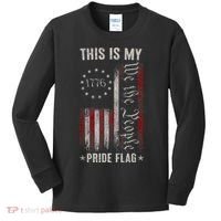 This Is My Pride Flag 1776 American 4th Of July Patriotic Kids Long Sleeve Shirt thumb 0