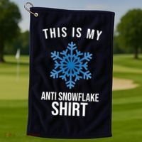 This Is My Anti Snowflake Shirt Winter Golf Towel thumb 1