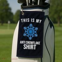 This Is My Anti Snowflake Shirt Winter Golf Towel thumb 2