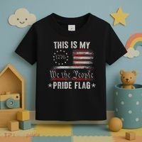 This Is My Pride Flag 1776 American 4th Of July Patriotic Toddler T-Shirt thumb 3