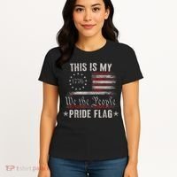 This Is My Pride Flag 1776 American 4th Of July Patriotic Women's T-Shirt thumb 4