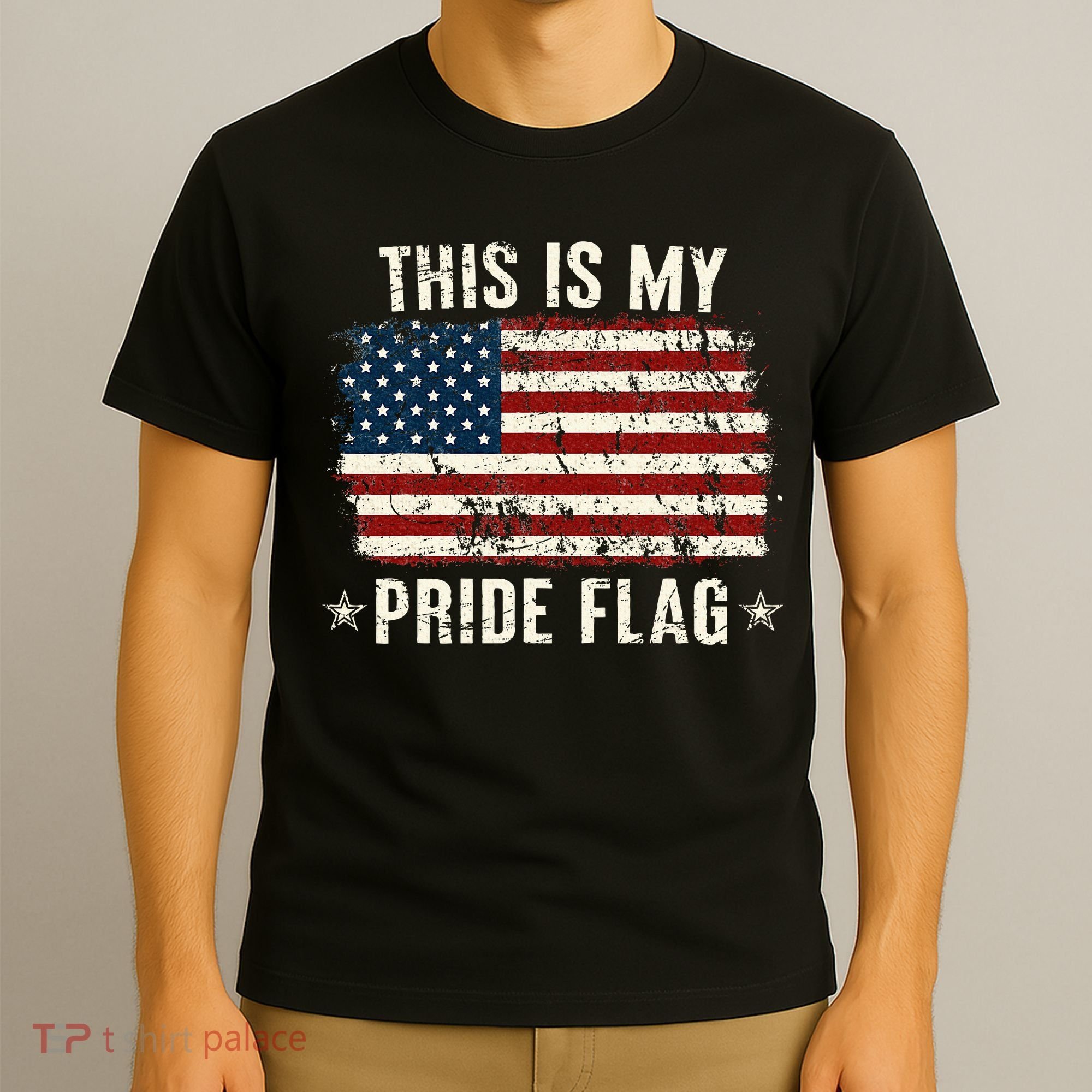 This Is My Pride Flag Usa American 4th Of July Patriotic T-Shirt