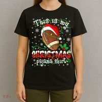 This Is My Christmas Pajama Football lovers Xmas Lights T-Shirt thumb 4