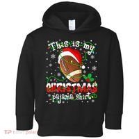 This Is My Christmas Pajama Football lovers Xmas Lights Toddler Hoodie thumb 0
