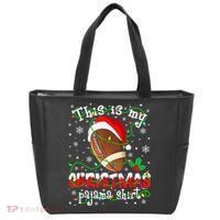 This Is My Christmas Pajama Football lovers Xmas Lights Tote Bag thumb 0
