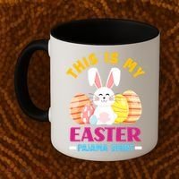 This Is My Easter Pajama Funny Gift Cute Easter Bunny Easter Eggs Gift Coffee Mug thumb 2