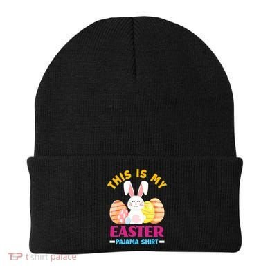 This Is My Easter Pajama Funny Gift Cute Easter Bunny Easter Eggs Gift Beanie