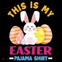 This Is My Easter Pajama Funny Gift Cute Easter Bunny Easter Eggs Gift Women's Hoodie thumb 2