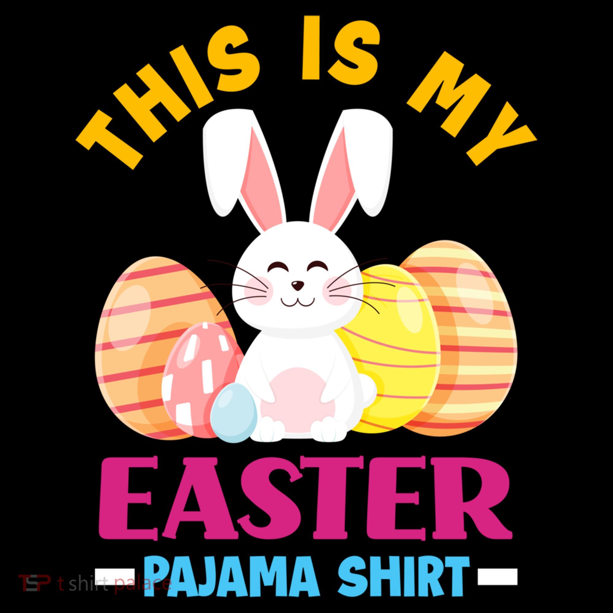 This Is My Easter Pajama Funny Gift Cute Easter Bunny Easter Eggs Gift Women's Hoodie