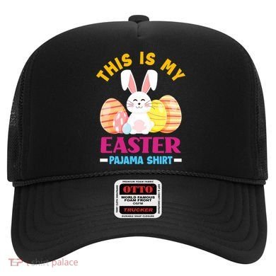This Is My Easter Pajama Funny Gift Cute Easter Bunny Easter Eggs Gift Hat