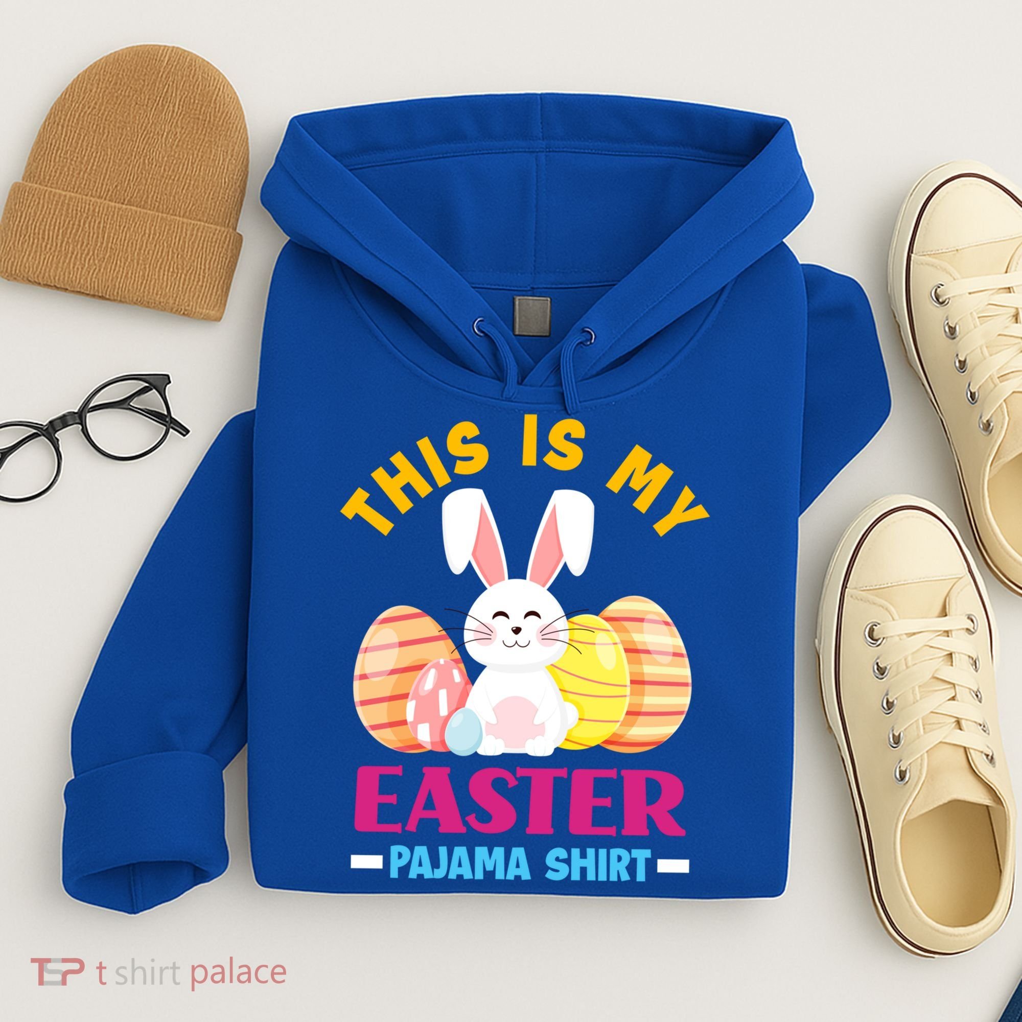 This Is My Easter Pajama Funny Gift Cute Easter Bunny Easter Eggs Gift Hoodie