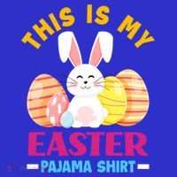 This Is My Easter Pajama Funny Gift Cute Easter Bunny Easter Eggs Gift Long Sleeve Shirt thumb 2