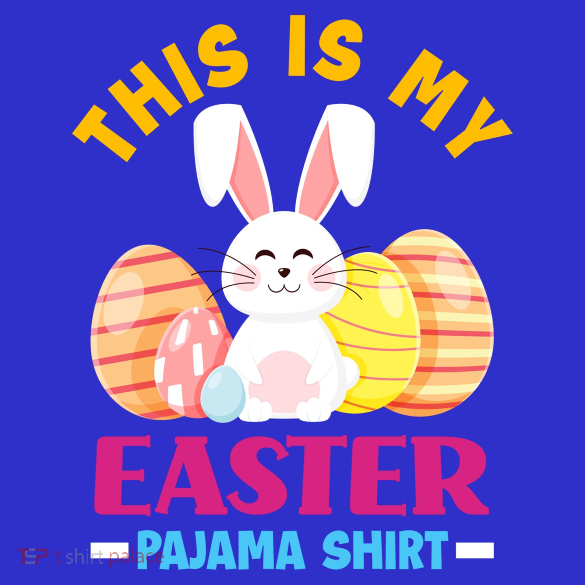 This Is My Easter Pajama Funny Gift Cute Easter Bunny Easter Eggs Gift Coaster