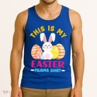 This Is My Easter Pajama Funny Gift Cute Easter Bunny Easter Eggs Gift Tank Top thumb 3