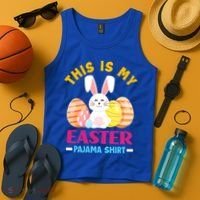 This Is My Easter Pajama Funny Gift Cute Easter Bunny Easter Eggs Gift Tank Top thumb 4