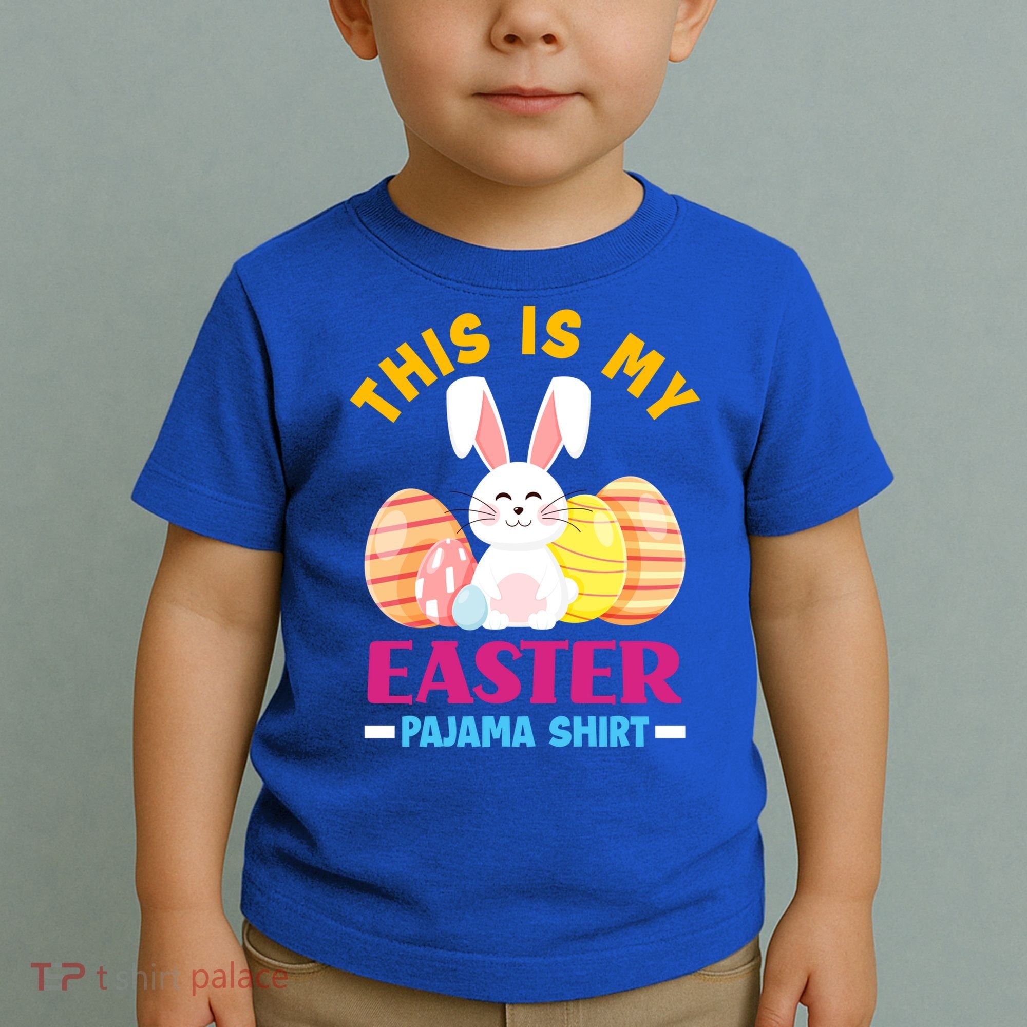This Is My Easter Pajama Funny Gift Cute Easter Bunny Easter Eggs Gift Toddler T-Shirt
