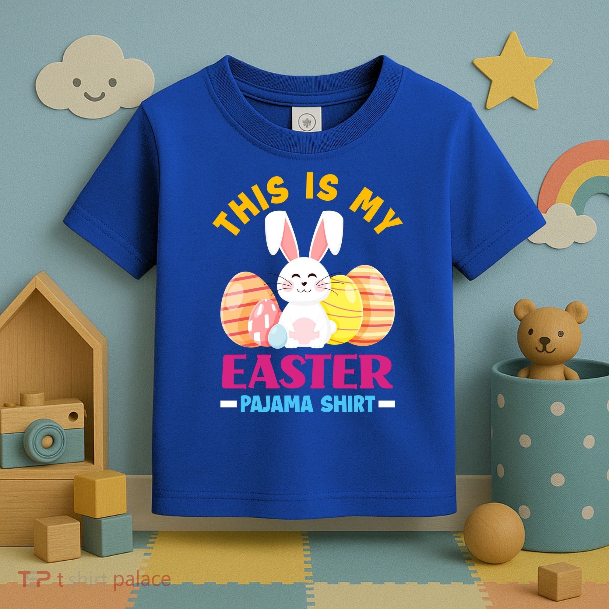 This Is My Easter Pajama Funny Gift Cute Easter Bunny Easter Eggs Gift Toddler T-Shirt