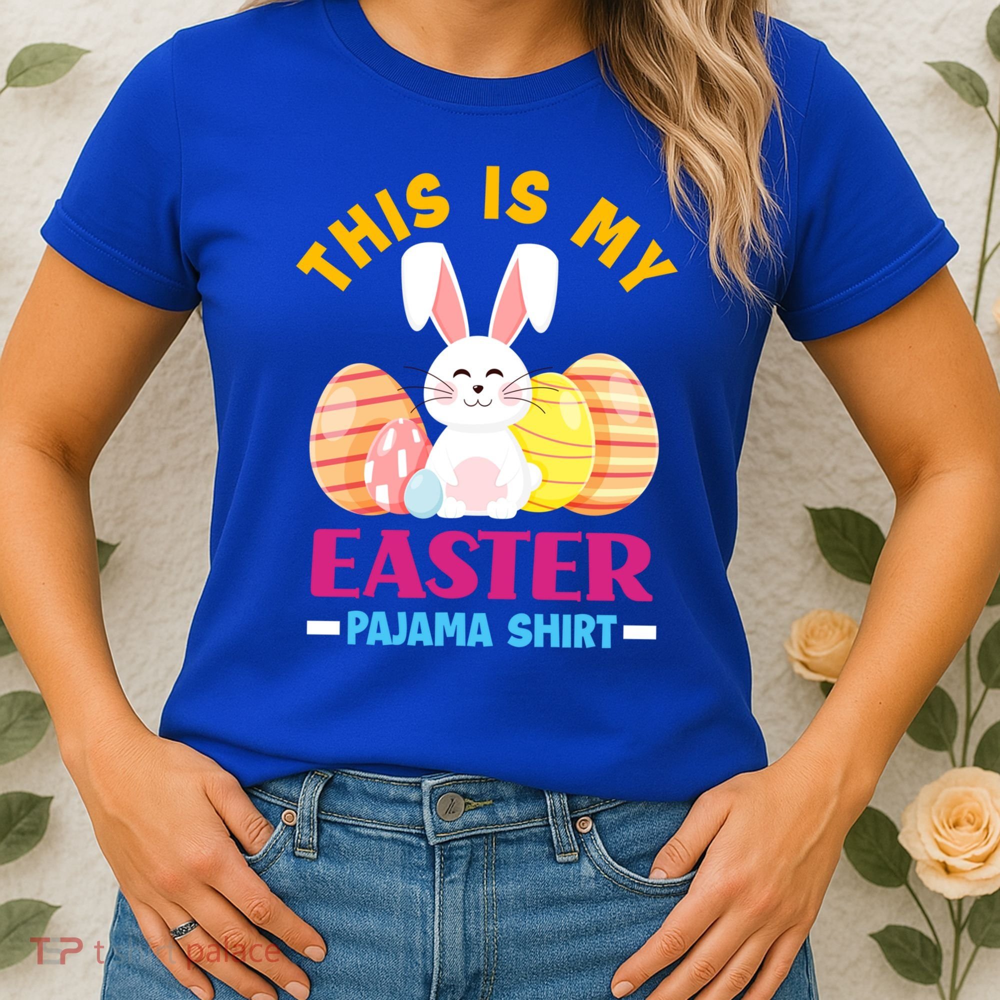 This Is My Easter Pajama Funny Gift Cute Easter Bunny Easter Eggs Gift Women's T-Shirt