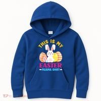 This Is My Easter Pajama Funny Gift Cute Easter Bunny Easter Eggs Gift Kids Hoodie thumb 0
