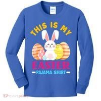 This Is My Easter Pajama Funny Gift Cute Easter Bunny Easter Eggs Gift Kids Long Sleeve Shirt thumb 0
