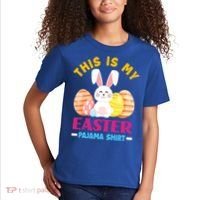 This Is My Easter Pajama Funny Gift Cute Easter Bunny Easter Eggs Gift Kids T-Shirt thumb 2