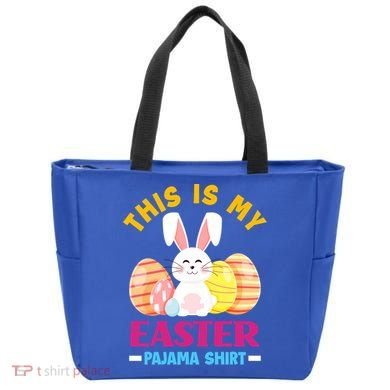 This Is My Easter Pajama Funny Gift Cute Easter Bunny Easter Eggs Gift Tote Bag