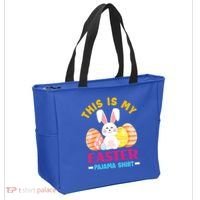 This Is My Easter Pajama Funny Gift Cute Easter Bunny Easter Eggs Gift Tote Bag thumb 2