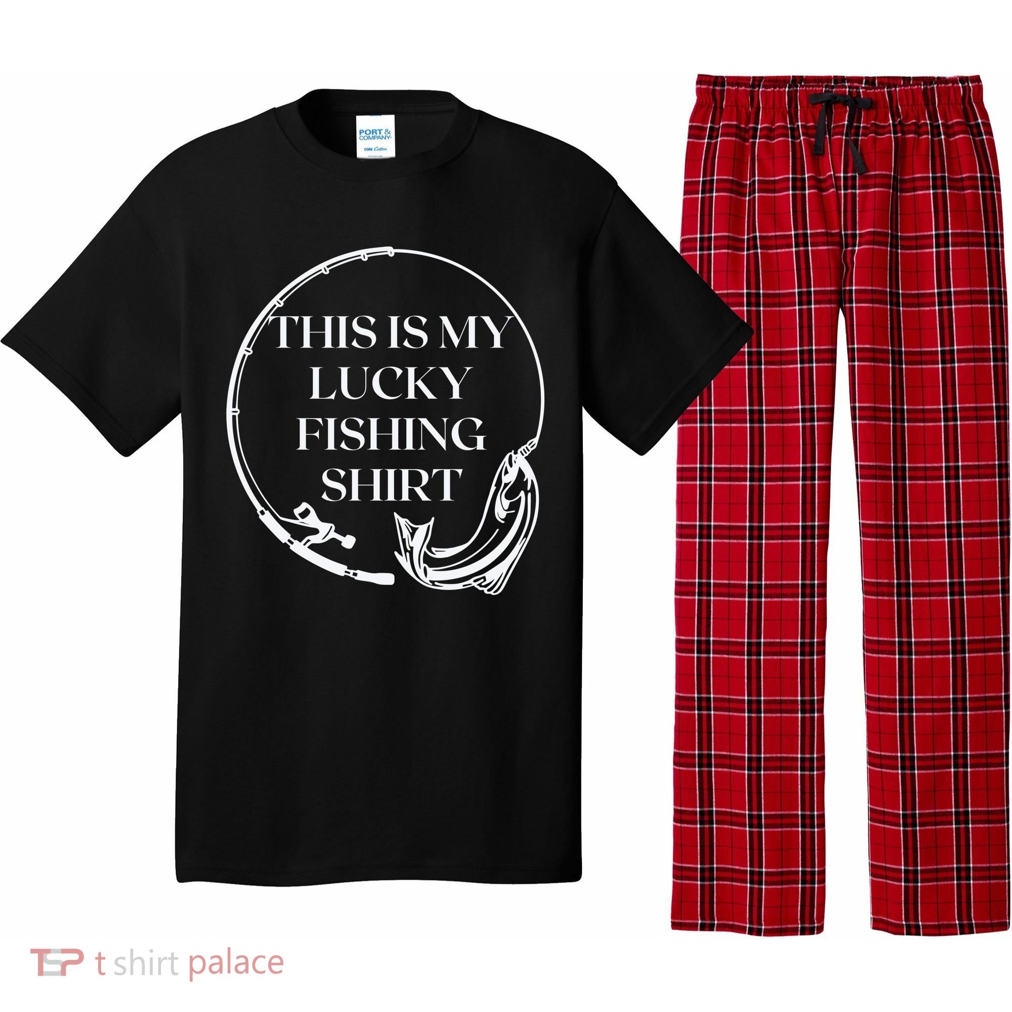 This Is My Lucky Fishing Shirt Pajama Set