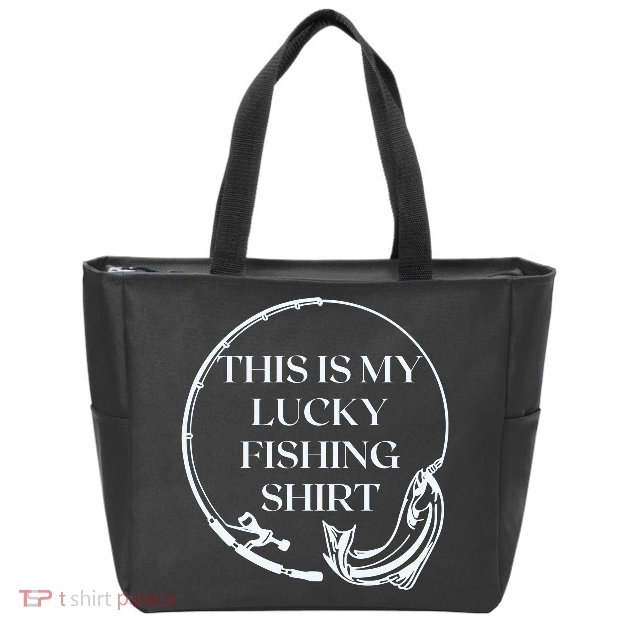 This Is My Lucky Fishing Shirt Tote Bag