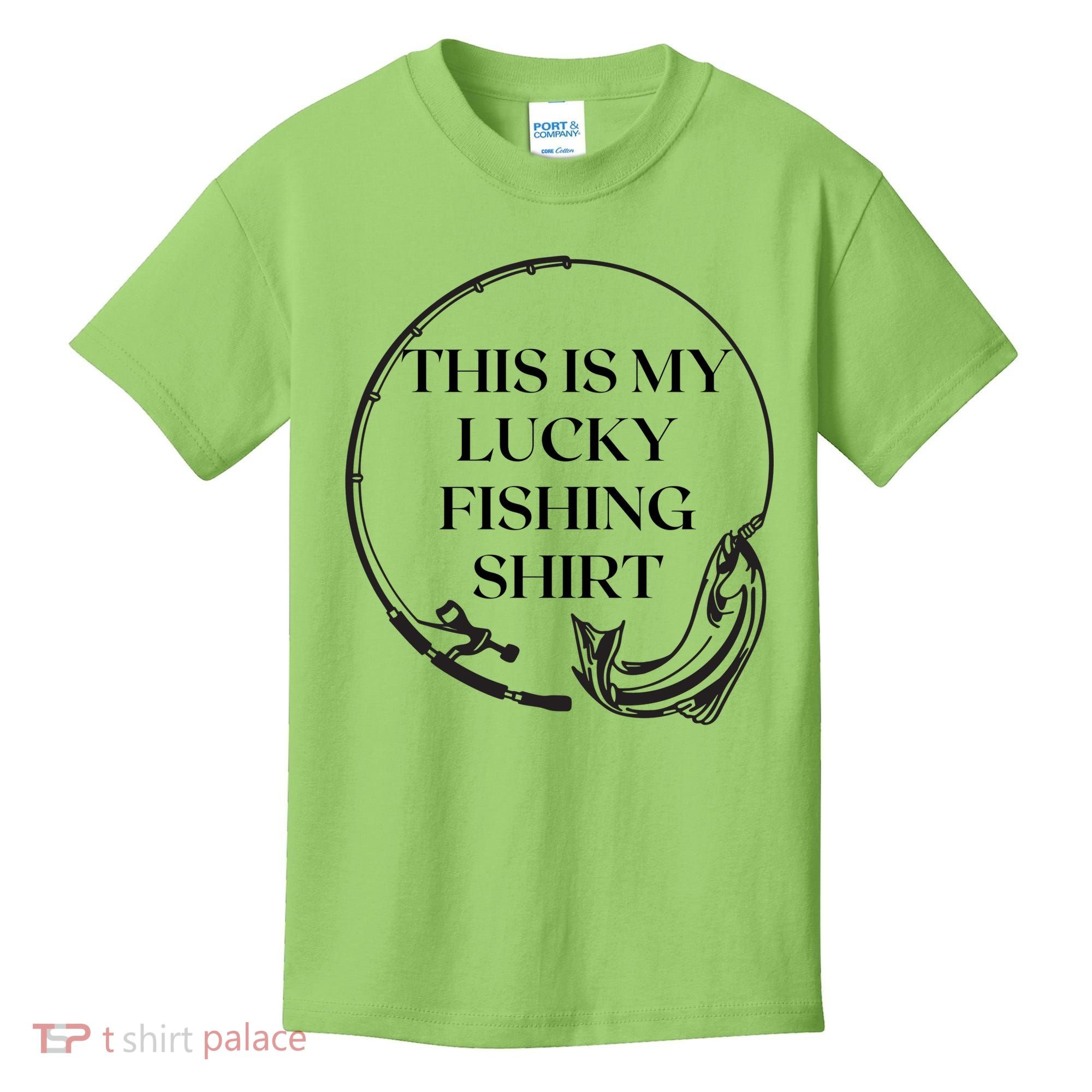 This Is My Lucky Fishing Shirt Kids T-Shirt