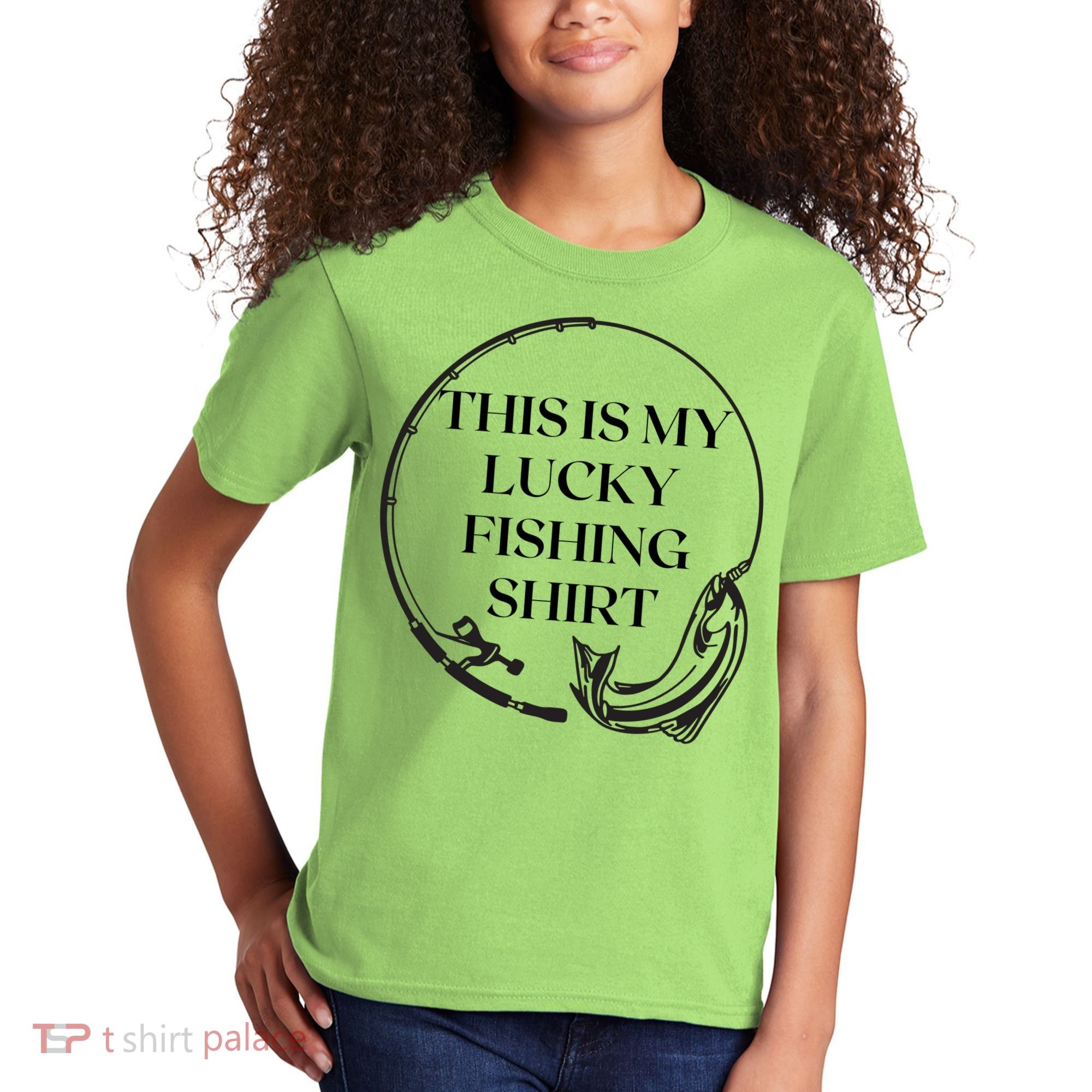 This Is My Lucky Fishing Shirt Kids T-Shirt