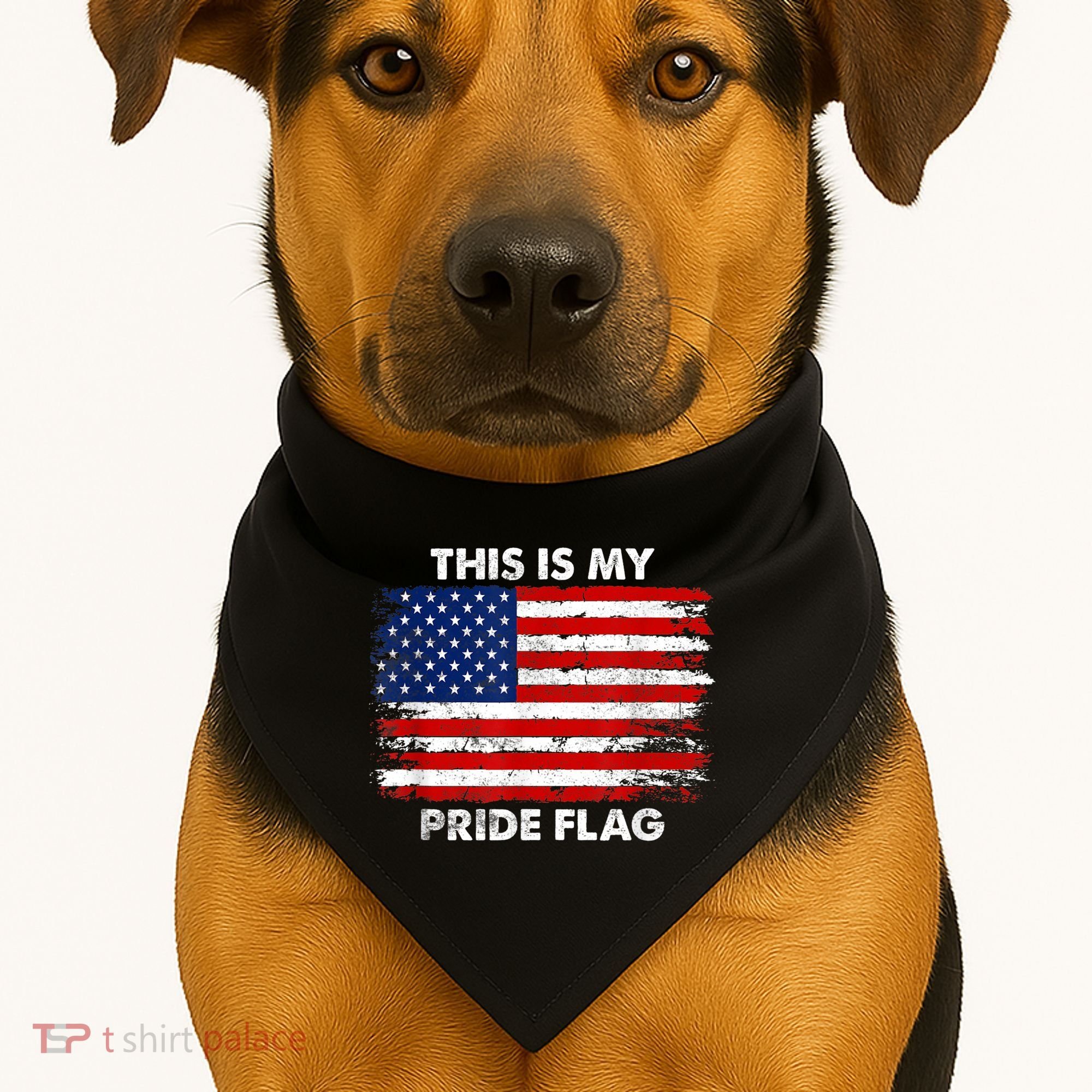 This Is My Pride Flag USA American USA-Made Doggie Bandana