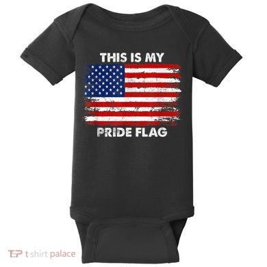 This Is My Pride Flag USA American Baby Bodysuit