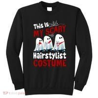 This Is My Scary Hairstylist Costume Funny Halloween Ghosts Sweatshirt thumb 0