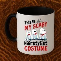 This Is My Scary Hairstylist Costume Funny Halloween Ghosts Coffee Mug thumb 2
