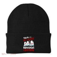 This Is My Scary Hairstylist Costume Funny Halloween Ghosts Beanie thumb 0