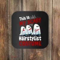 This Is My Scary Hairstylist Costume Funny Halloween Ghosts Coaster thumb 0
