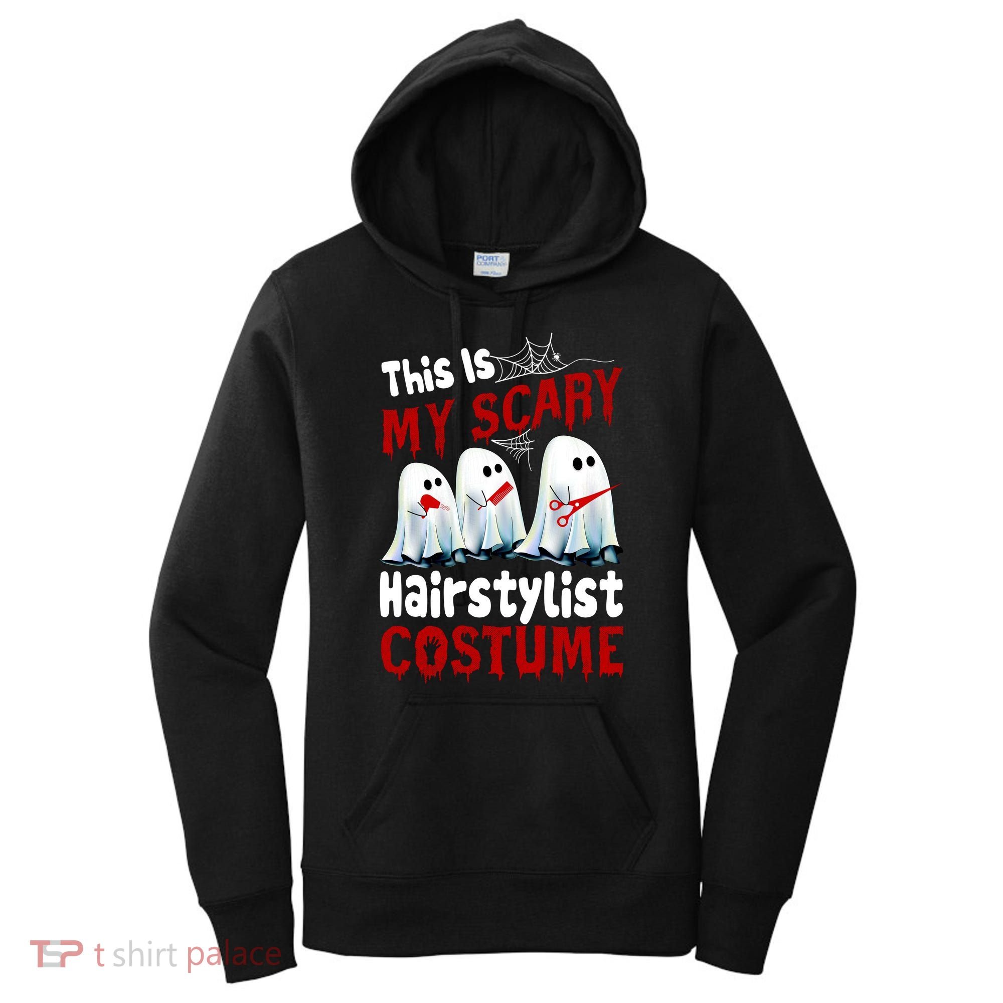 This Is My Scary Hairstylist Costume Funny Halloween Ghosts Women's Hoodie