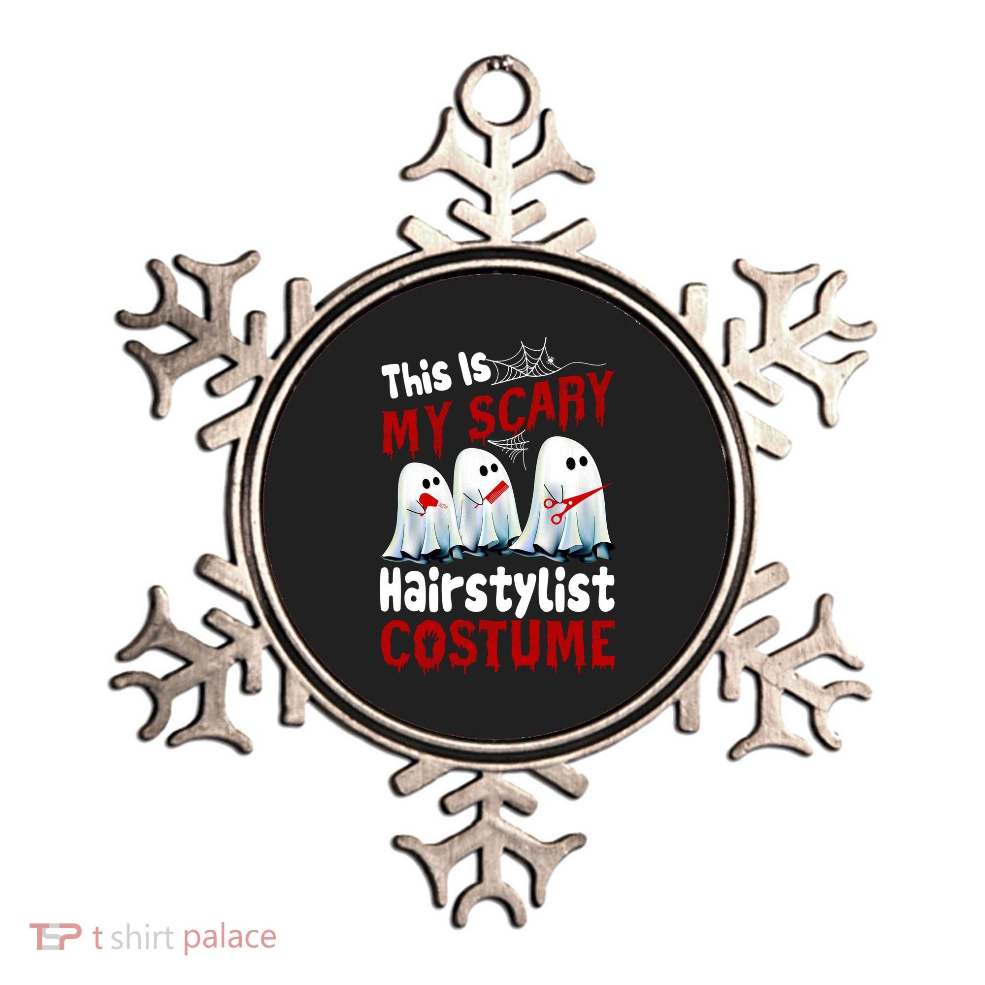 This Is My Scary Hairstylist Costume Funny Halloween Ghosts Ornament